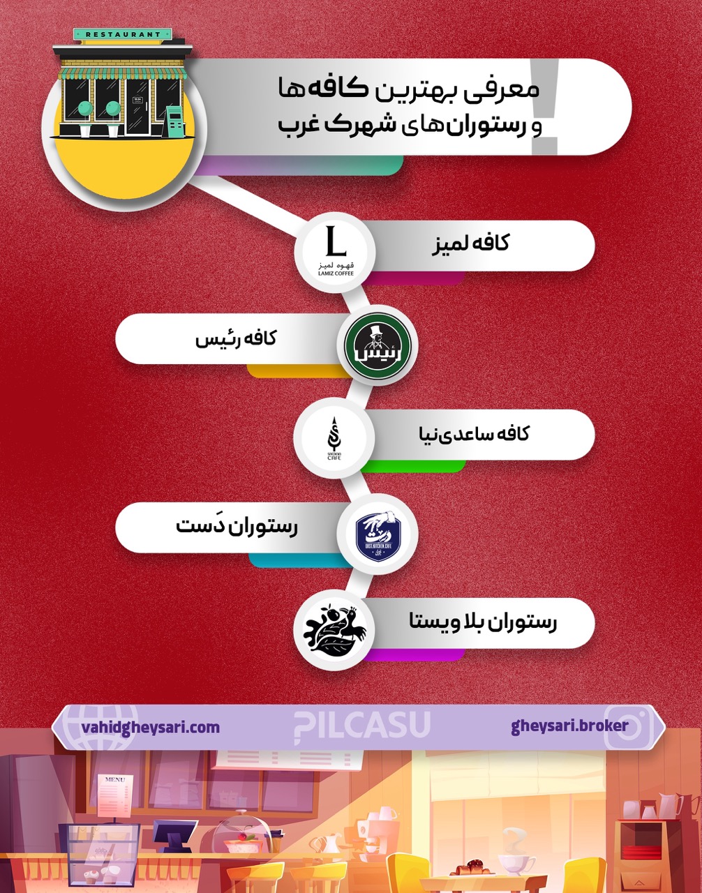معرفی بهترین کافه‌ها و رستوران‌های شهرک غرب